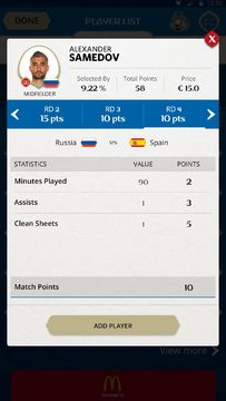 FIFA World Cup™ Fantasy Game Screenshot