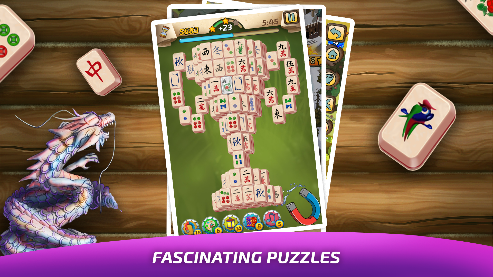 Mahjong Village Game Screenshot