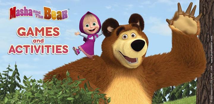 Banner of Masha and the Bear Mini Games 14.5