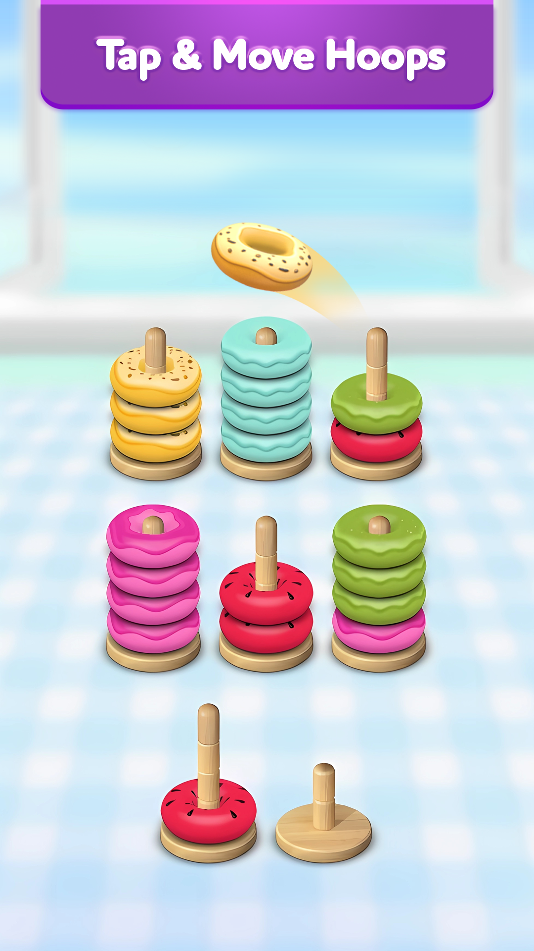 Hoop Stack 3D - Color Sort Game Screenshot