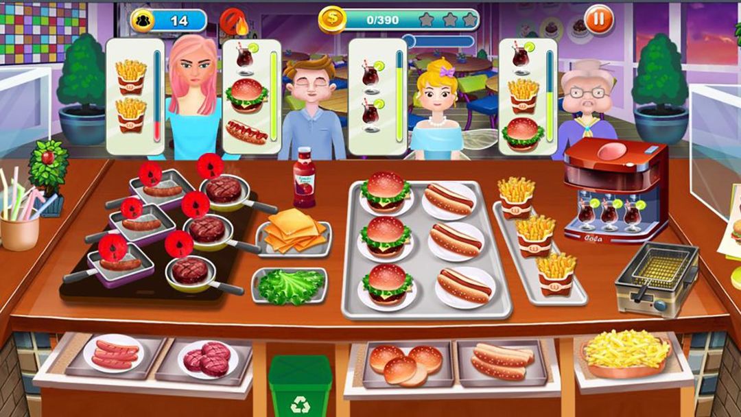 Kitchen master : fastfood restaurant ภาพหน้าจอเกม