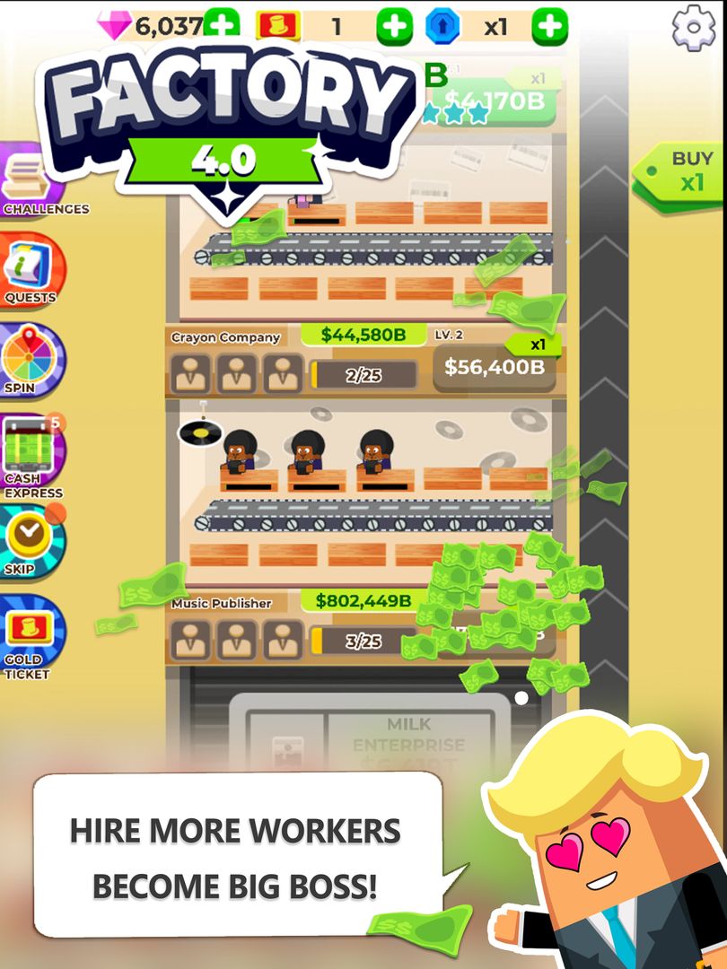 Screenshot of Factory 4.0 - Idle Tycoon Game