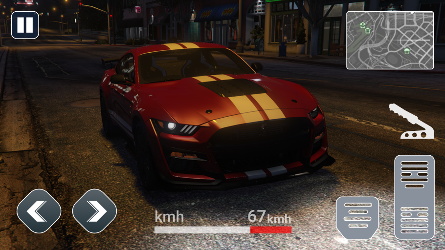 Jogo de corrida de carro Ford Mustang versão móvel andróide iOS