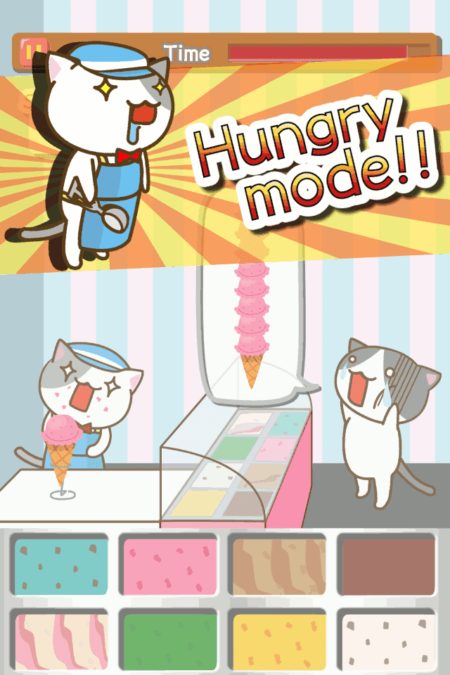 Cat ice cream shop Game Screenshot