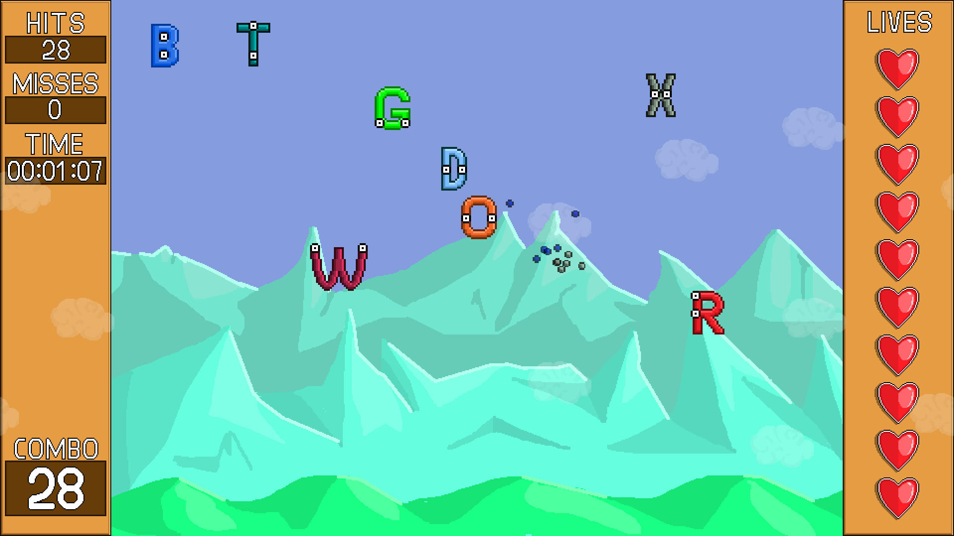 Destroy All Letters ภาพหน้าจอเกม