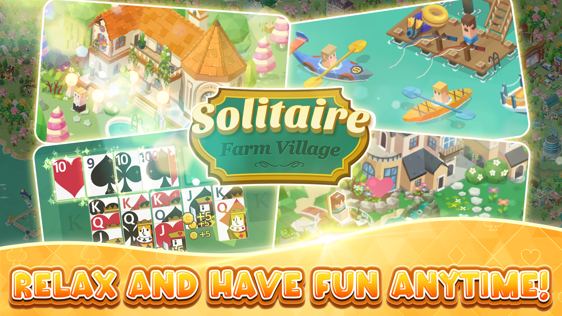 Solitaire Farm Village Game Screenshot