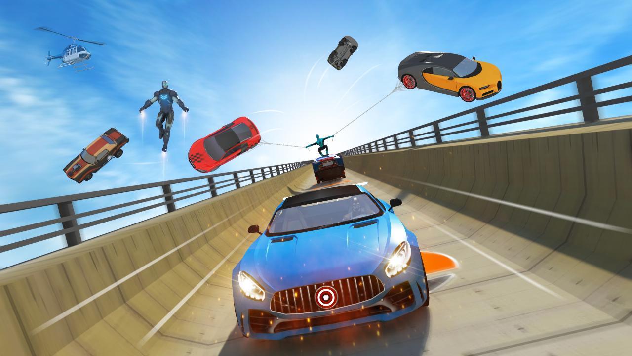 Superhero Games - Mega Ramp Game Screenshot