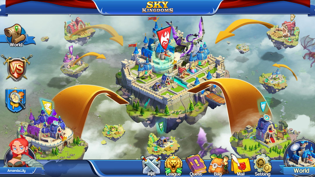 Screenshot of Sky Kingdoms - Castle Siege