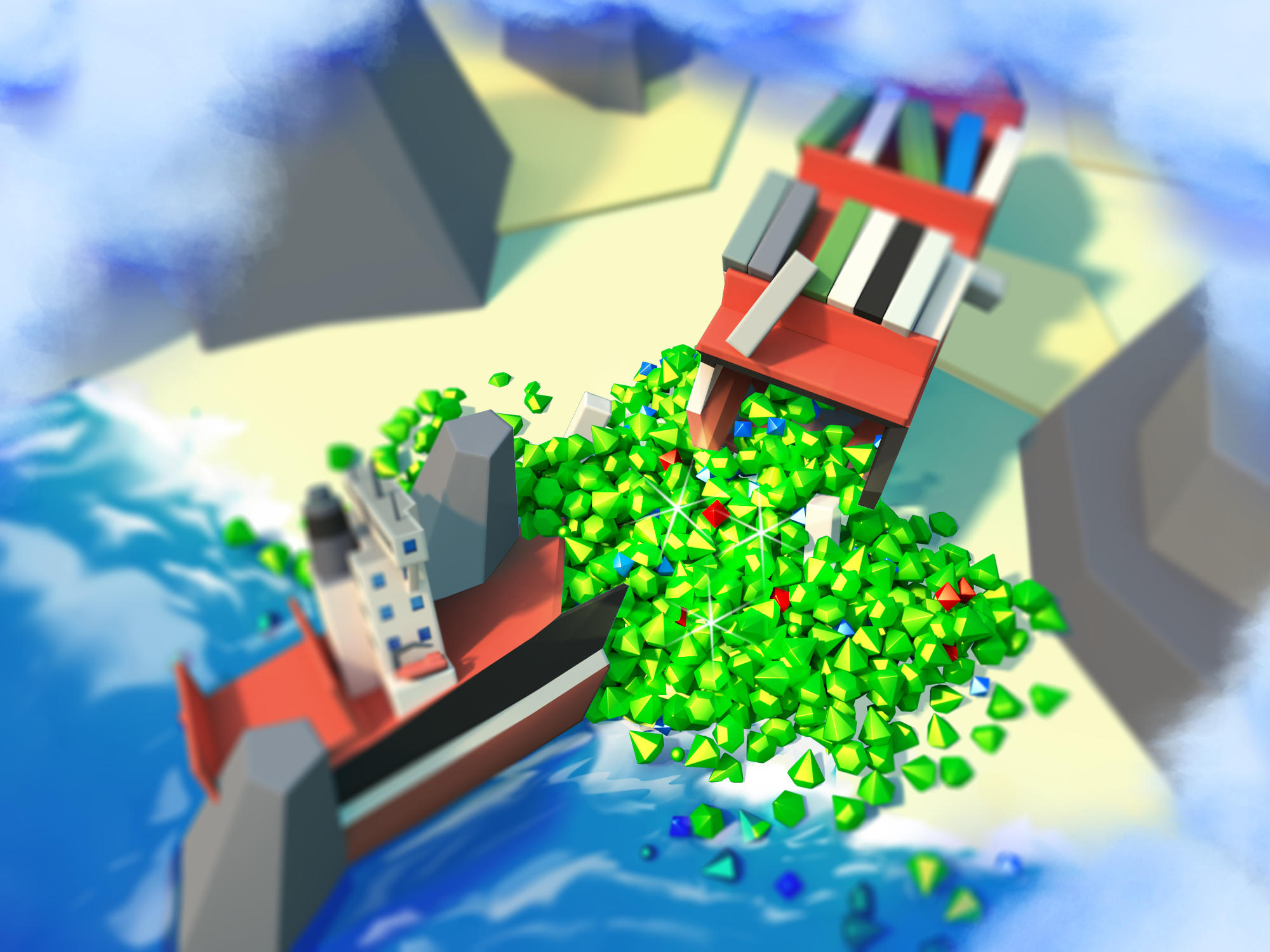 Sea Port: สร้าง Town & Ship Cargo ในซิม Strategy ภาพหน้าจอเกม