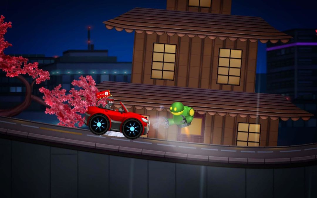 Night City Tokyo Drift: Clumsy Ninja Chasing Cars 게임 스크린 샷