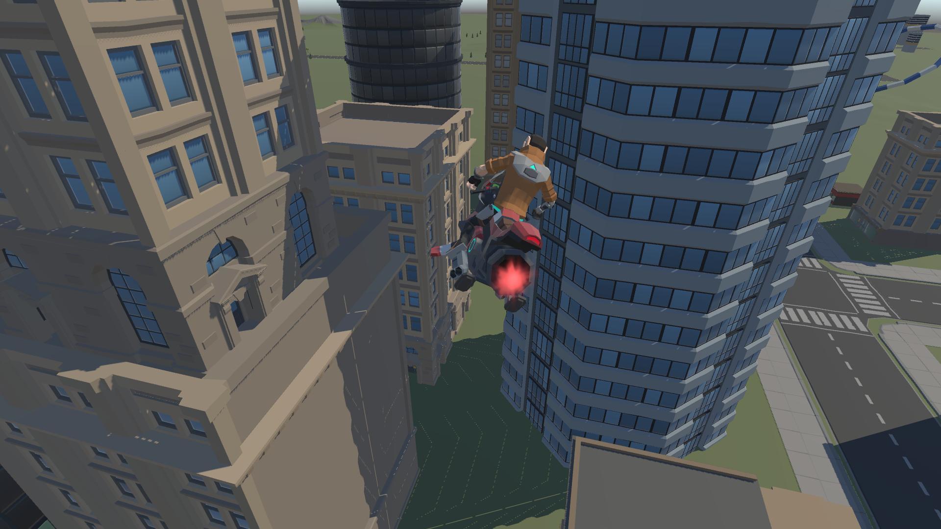 Flying Motorcycle 3D Jet Taxi Game Screenshot