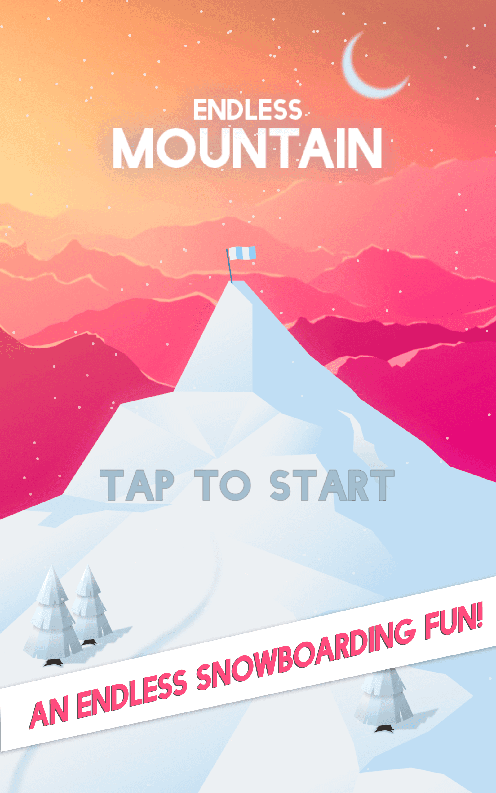 Скриншот игры Endless Mountain: A Snowboardi