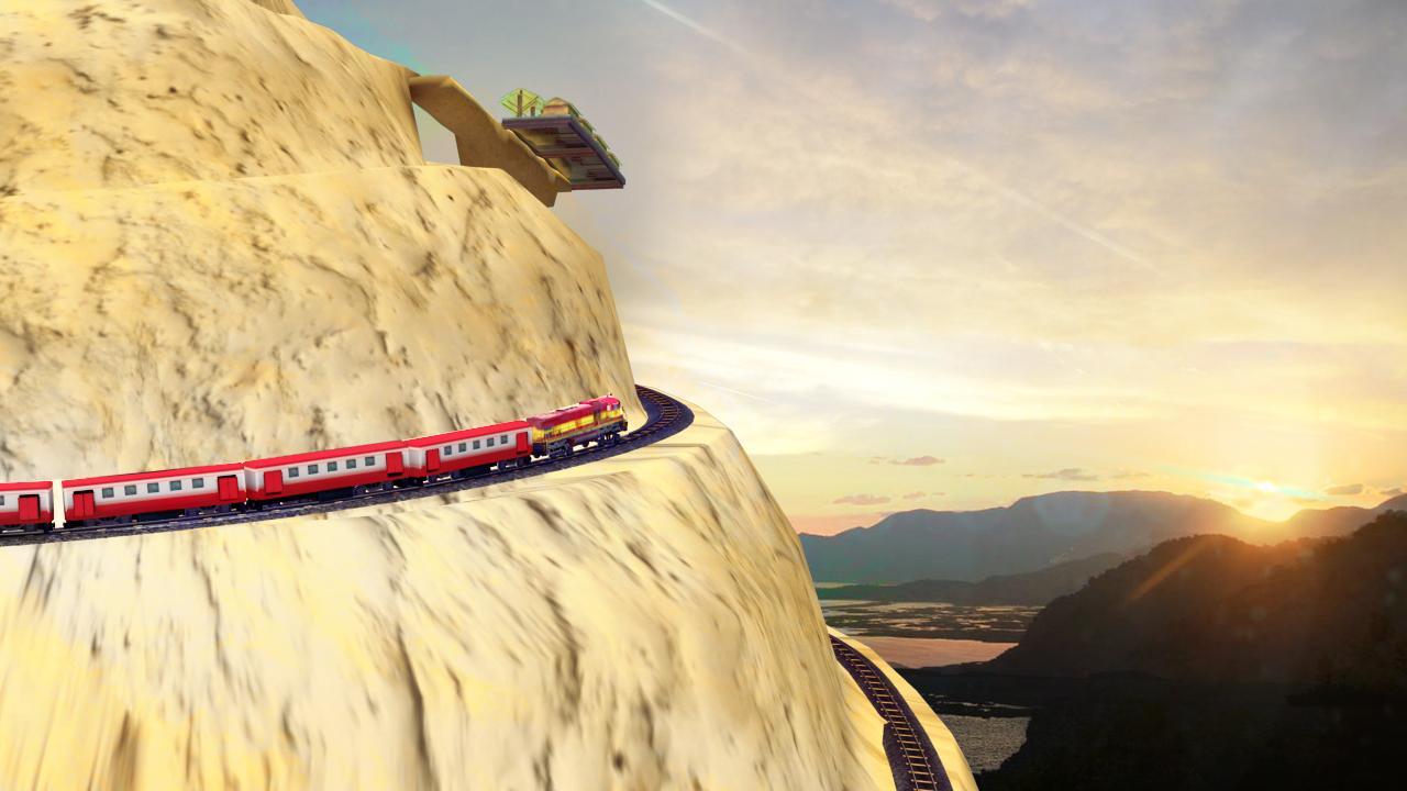 Euro Train Simulator - Hill Climb 3D Game Screenshot