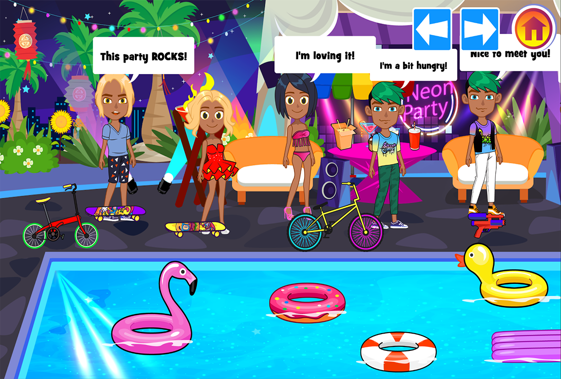 My Pretend Neon Night Club - Kids Dance Games FREE Game Screenshot