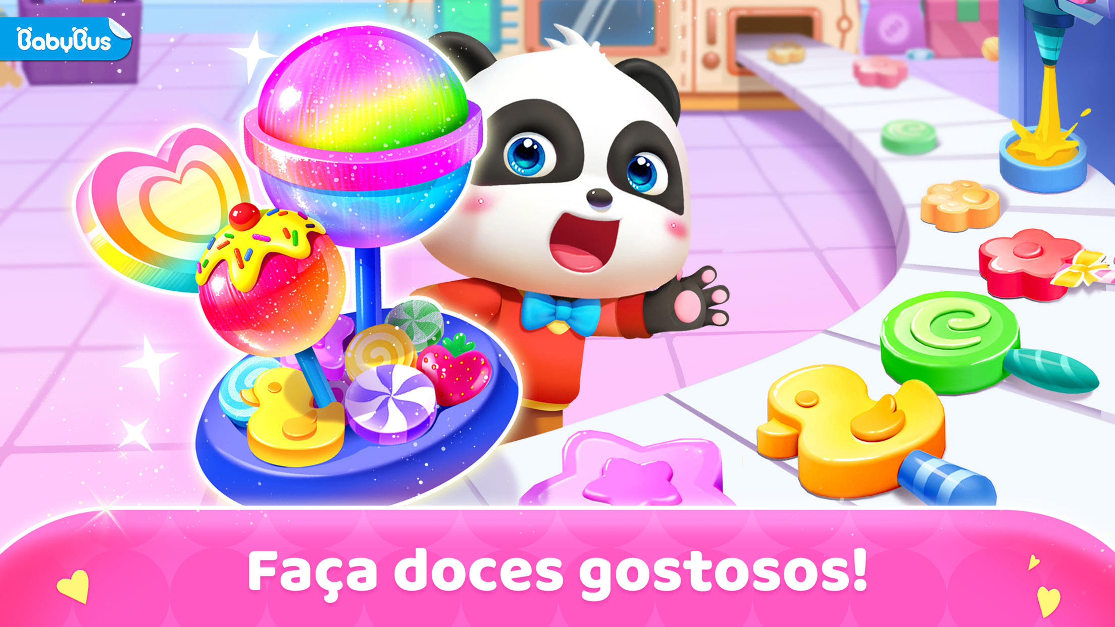 Captura de Tela do Jogo Fábrica de Doces-Pequeno Panda