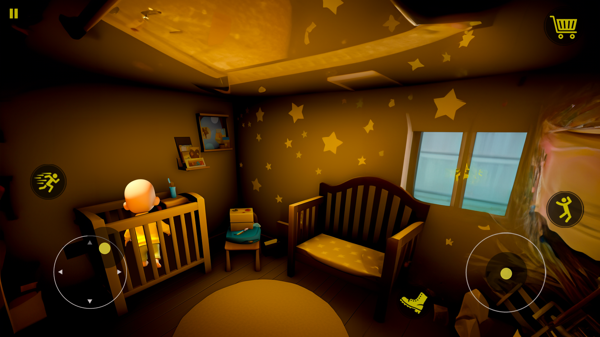 The Baby in dark yellow House Game Screenshot