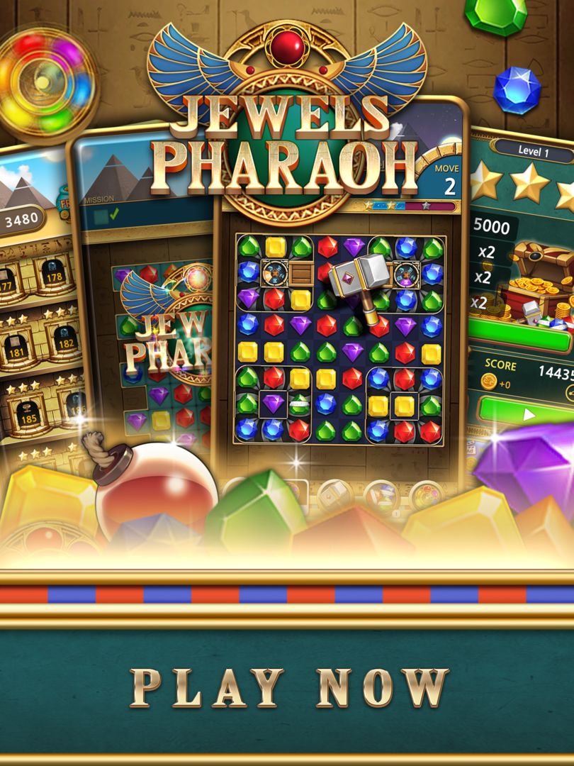 Jewels Pharaoh : 匹配3拼圖 ภาพหน้าจอเกม