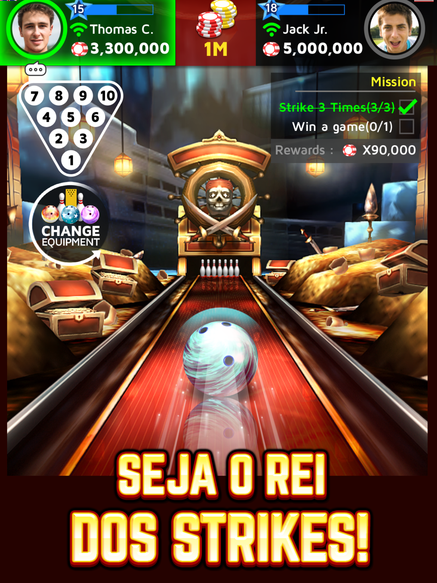 Captura de Tela do Jogo Bowling King
