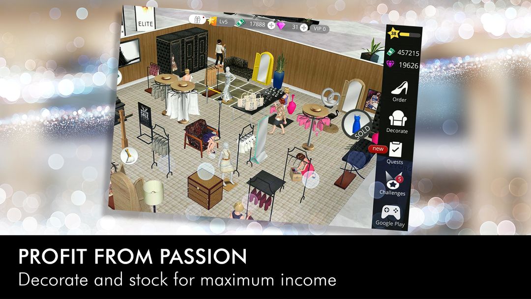 Fashion Empire - Boutique Sim 게임 스크린 샷