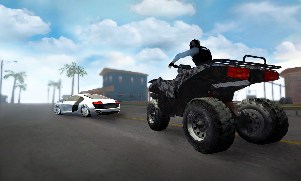 Police Quad Chase Simulator 3D Game Screenshot