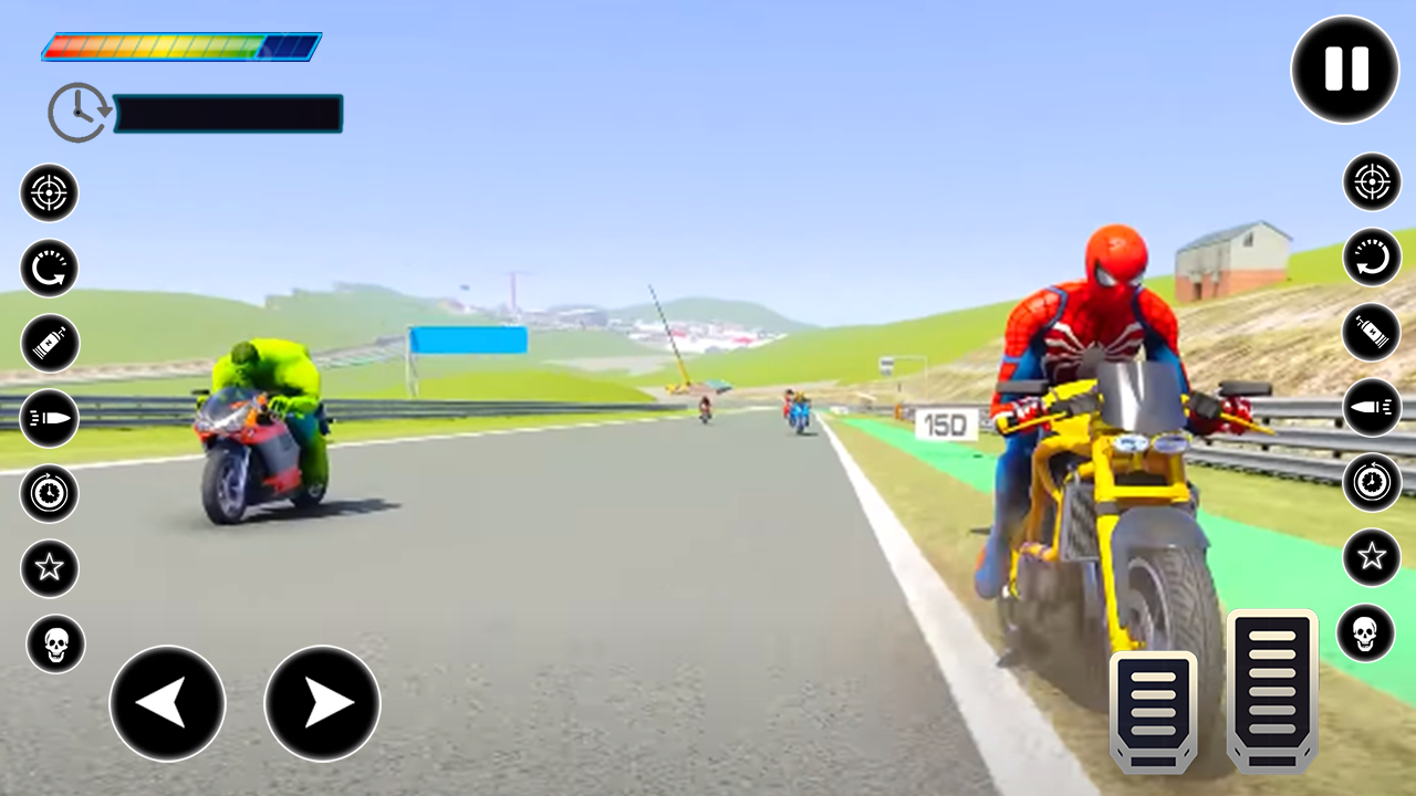 Superhero Tricky Bike Stunt 3D Game Screenshot