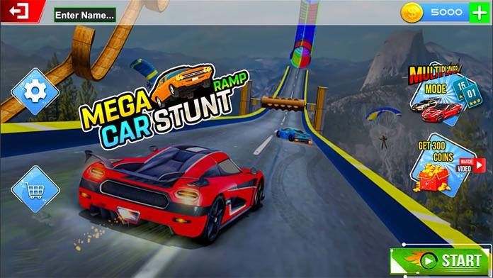 Cuplikan Layar Game Ramp car jump-Mega ramp stunt