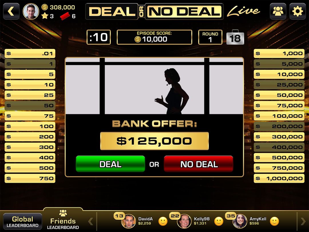 Deal Or No Deal Live ภาพหน้าจอเกม