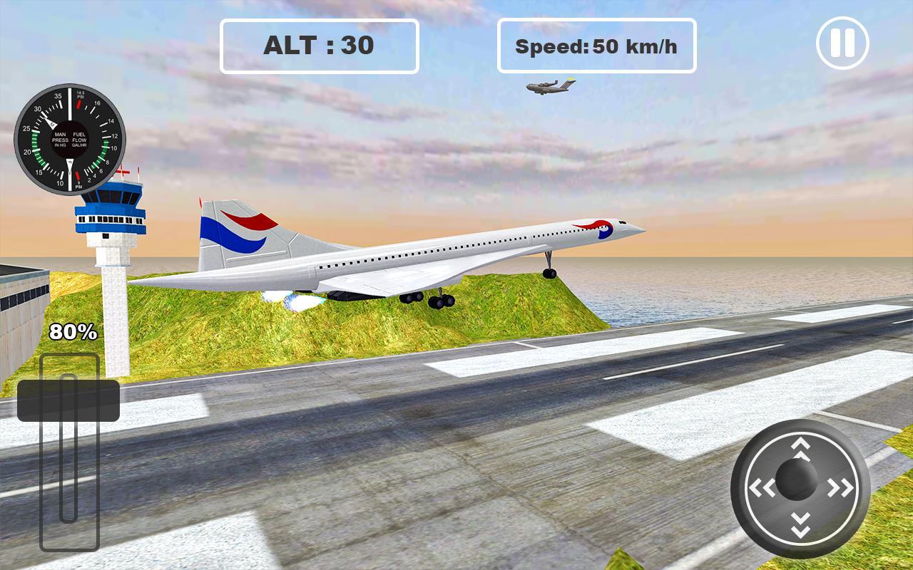 Fly Jet Airplane - Real Pro Pilot Flight Sim 3D Game Screenshot