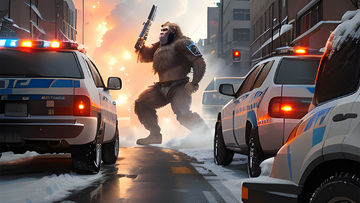 Angry Gorilla Apes City Games Game Screenshot