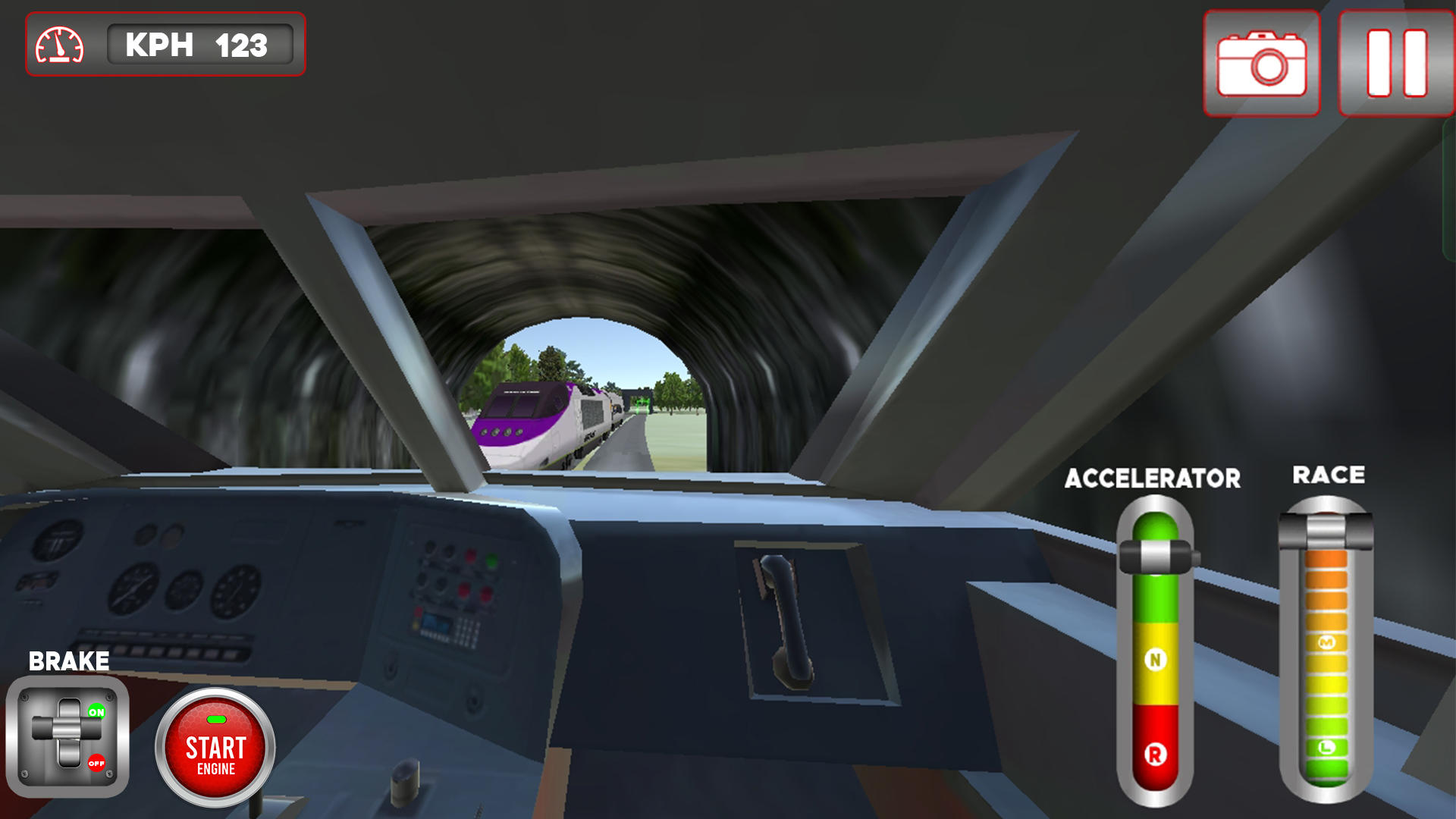 Captura de Tela do Jogo Rail Train 3D Simulator Games