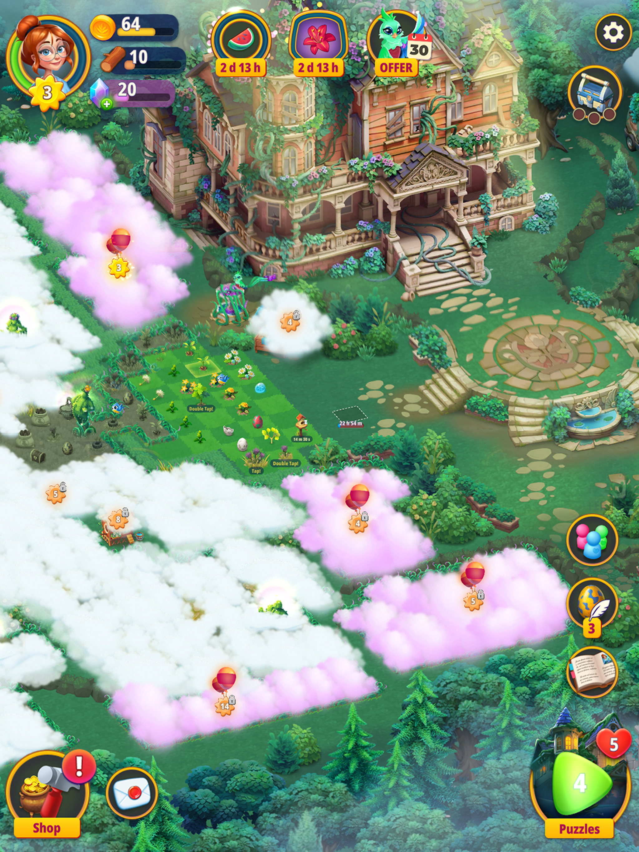 Merge Gardens Game Screenshot