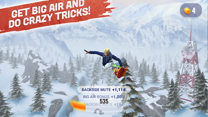 Peak Rider Snowboarding Game Screenshot