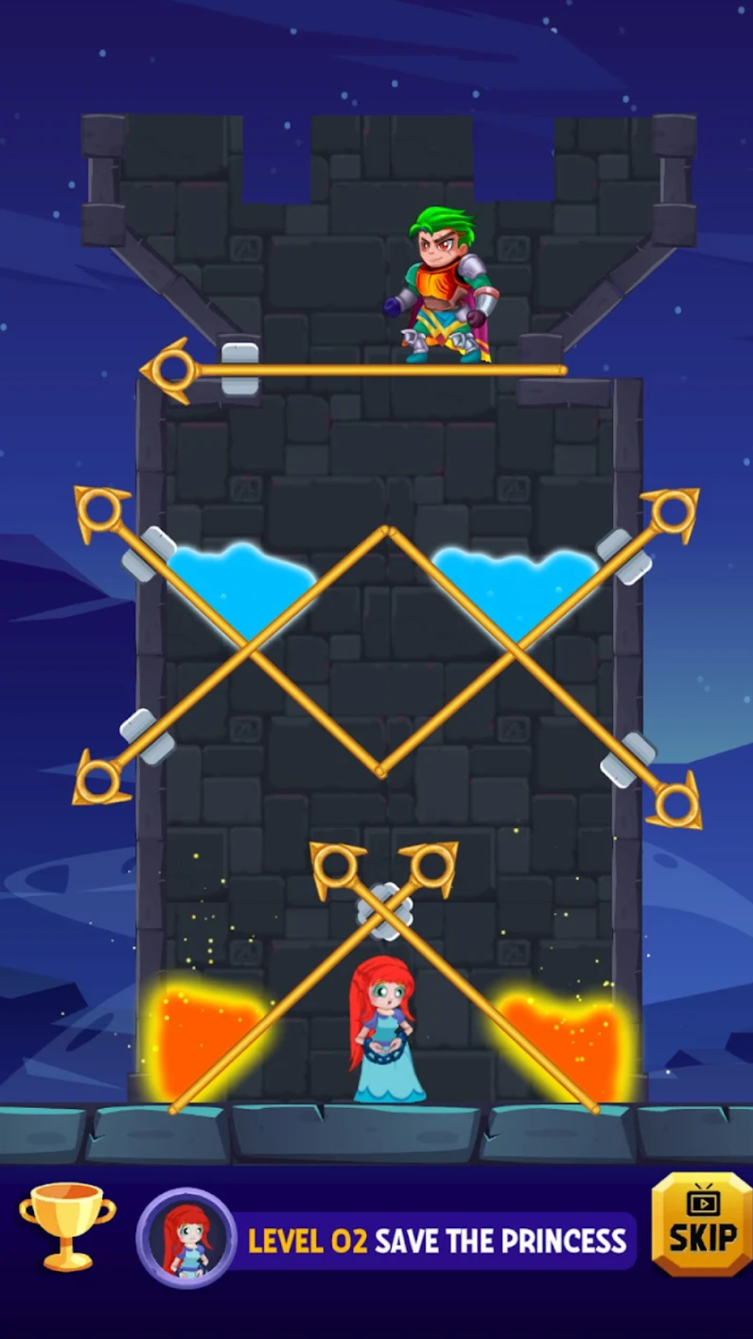 Hero Rescue : Pull The Pin Game Screenshot