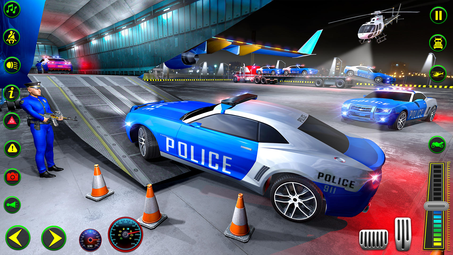 Police Plane Transporter Game Game Screenshot