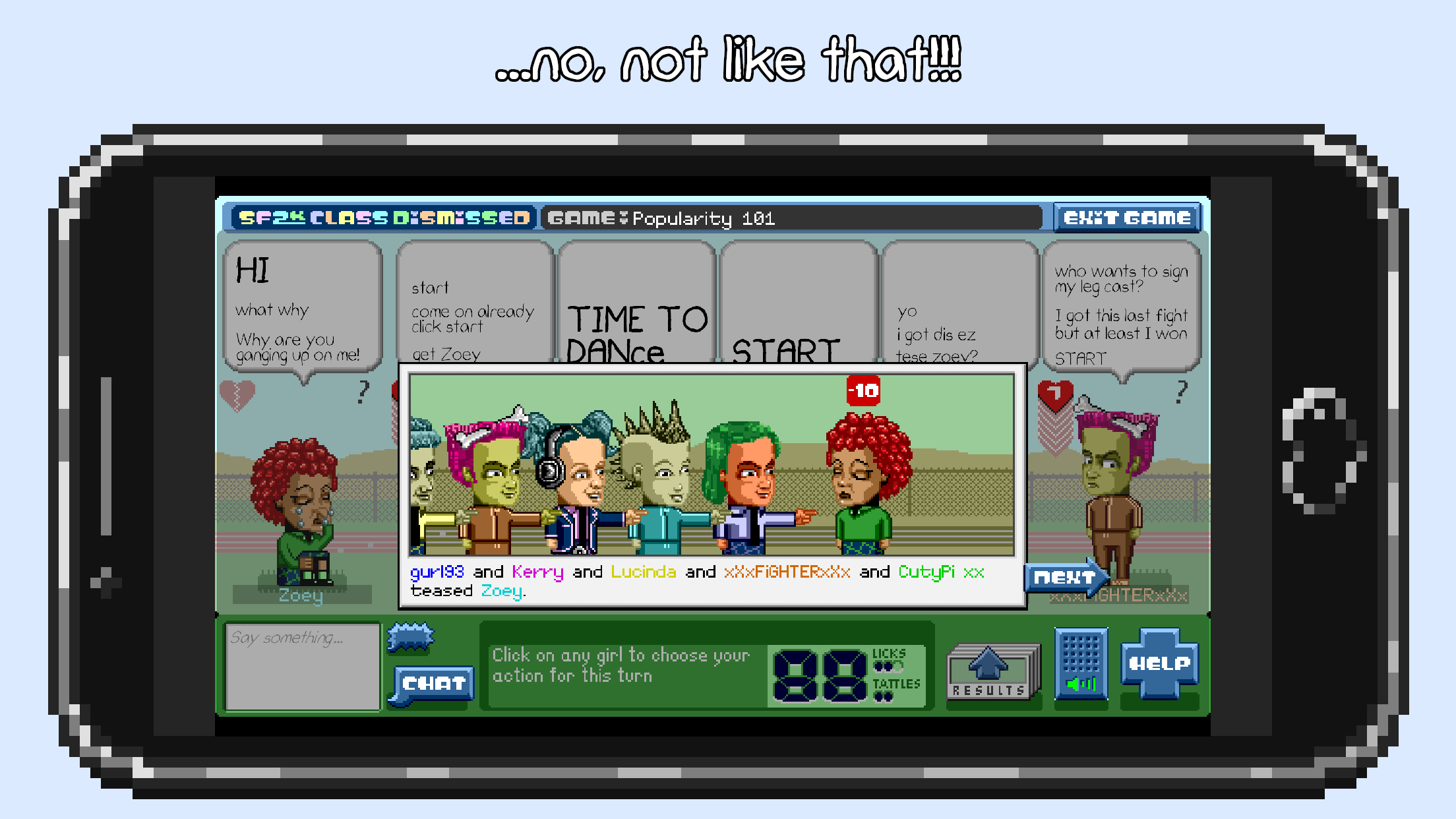 Screenshot of SF2K: Class Dismissed