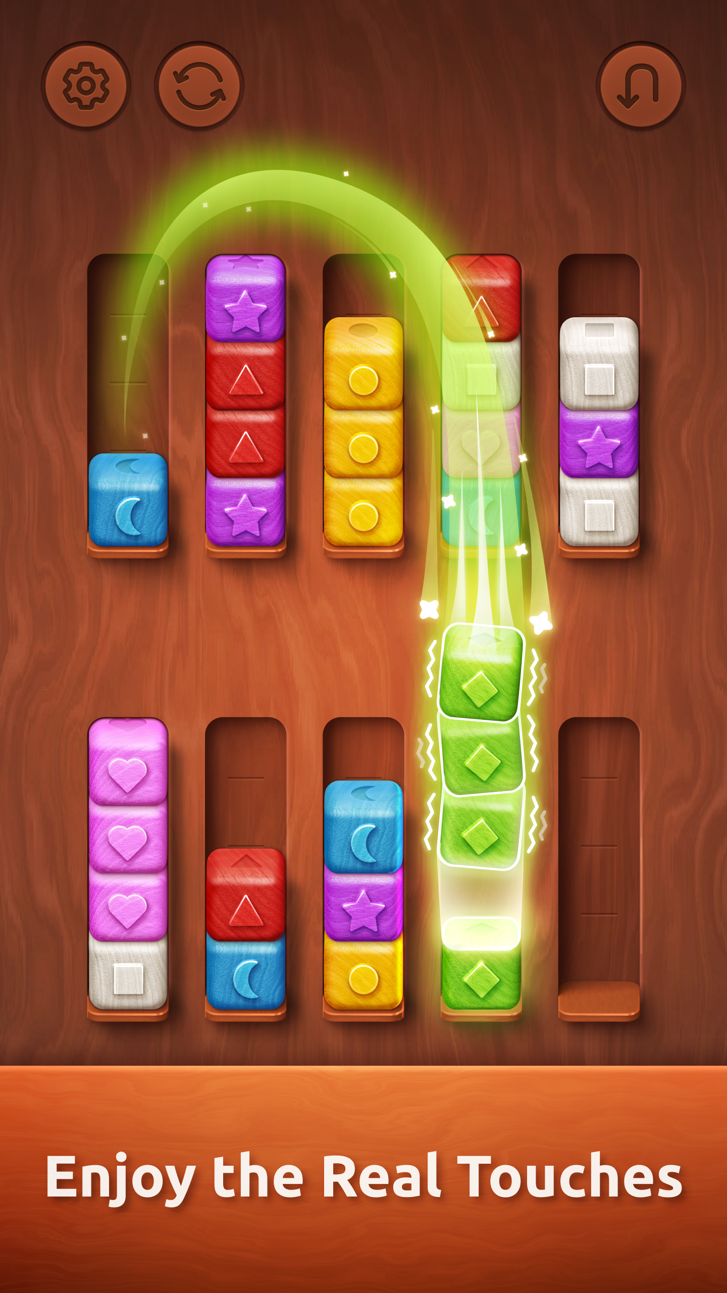 Screenshot of Colorwood Sort Puzzle Game