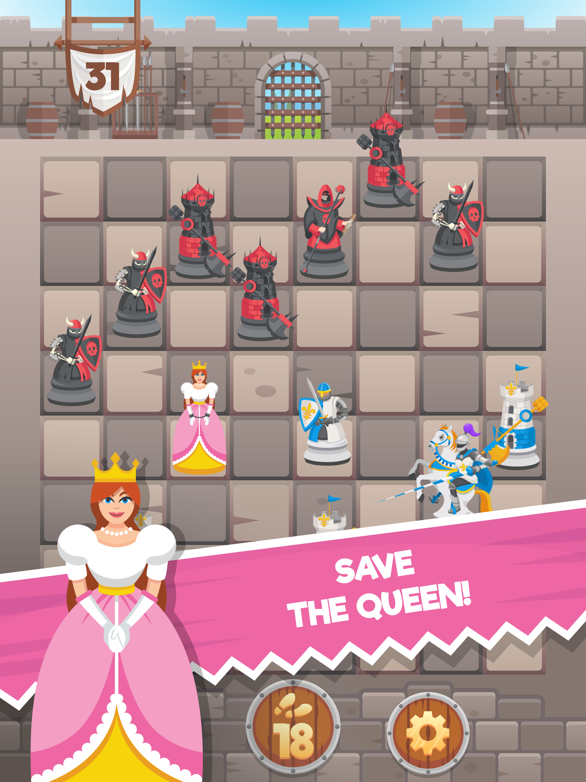 Knight Saves Queen Game Screenshot