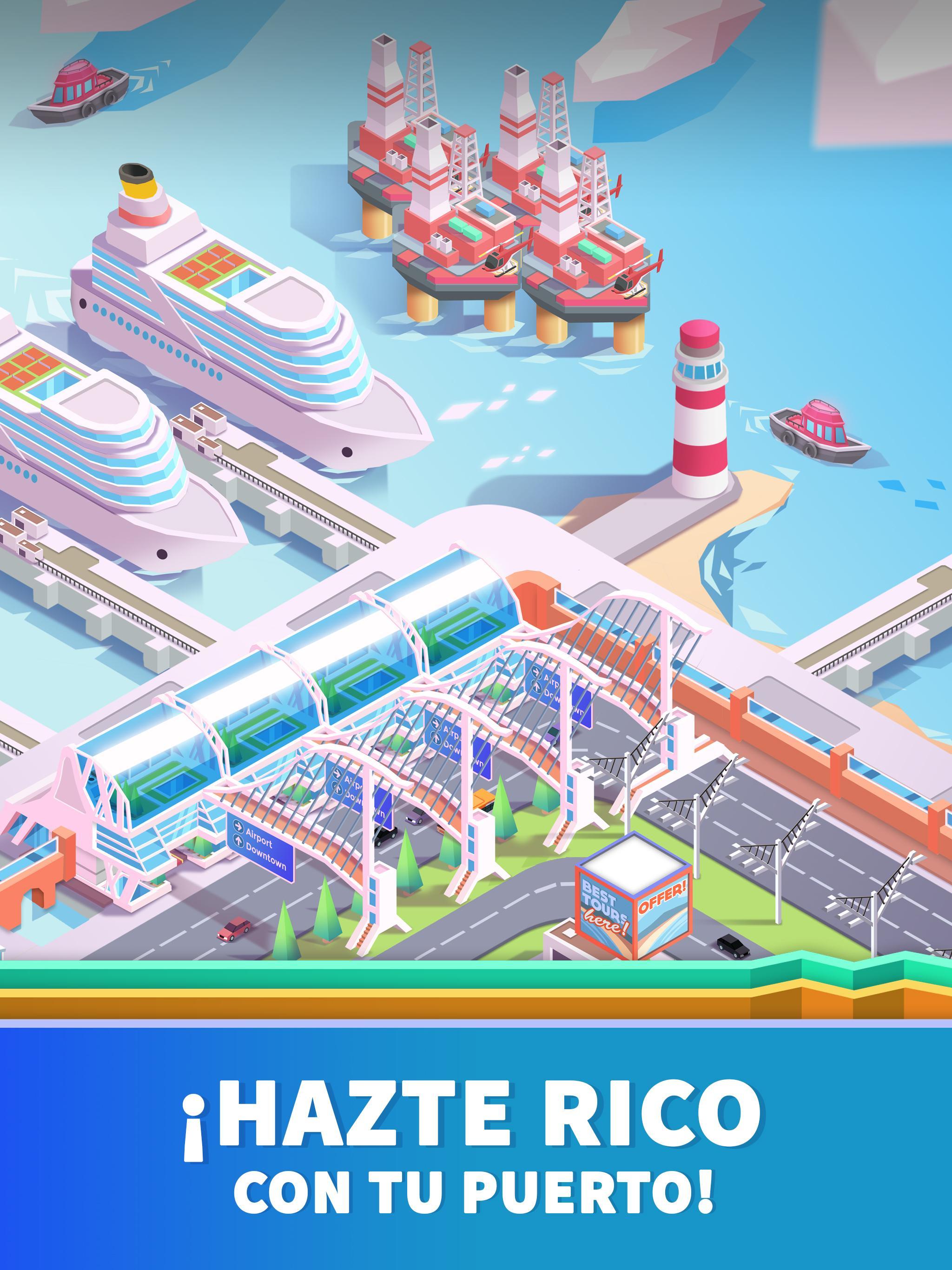 Captura de Pantalla del Juego Idle Harbor Tycoon - Juego de 