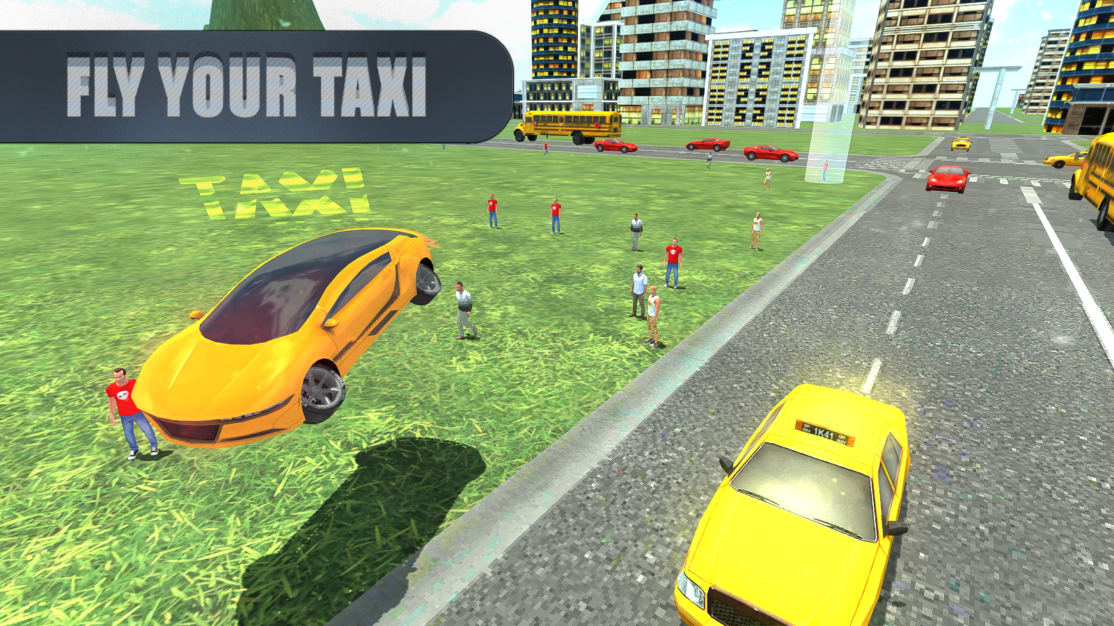 Flying Taxi Sim 2016 Game Screenshot