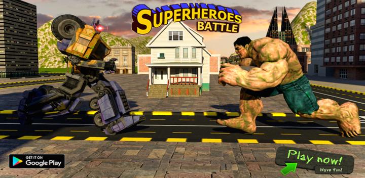 Banner of Superheroes Robot Battle 1.0