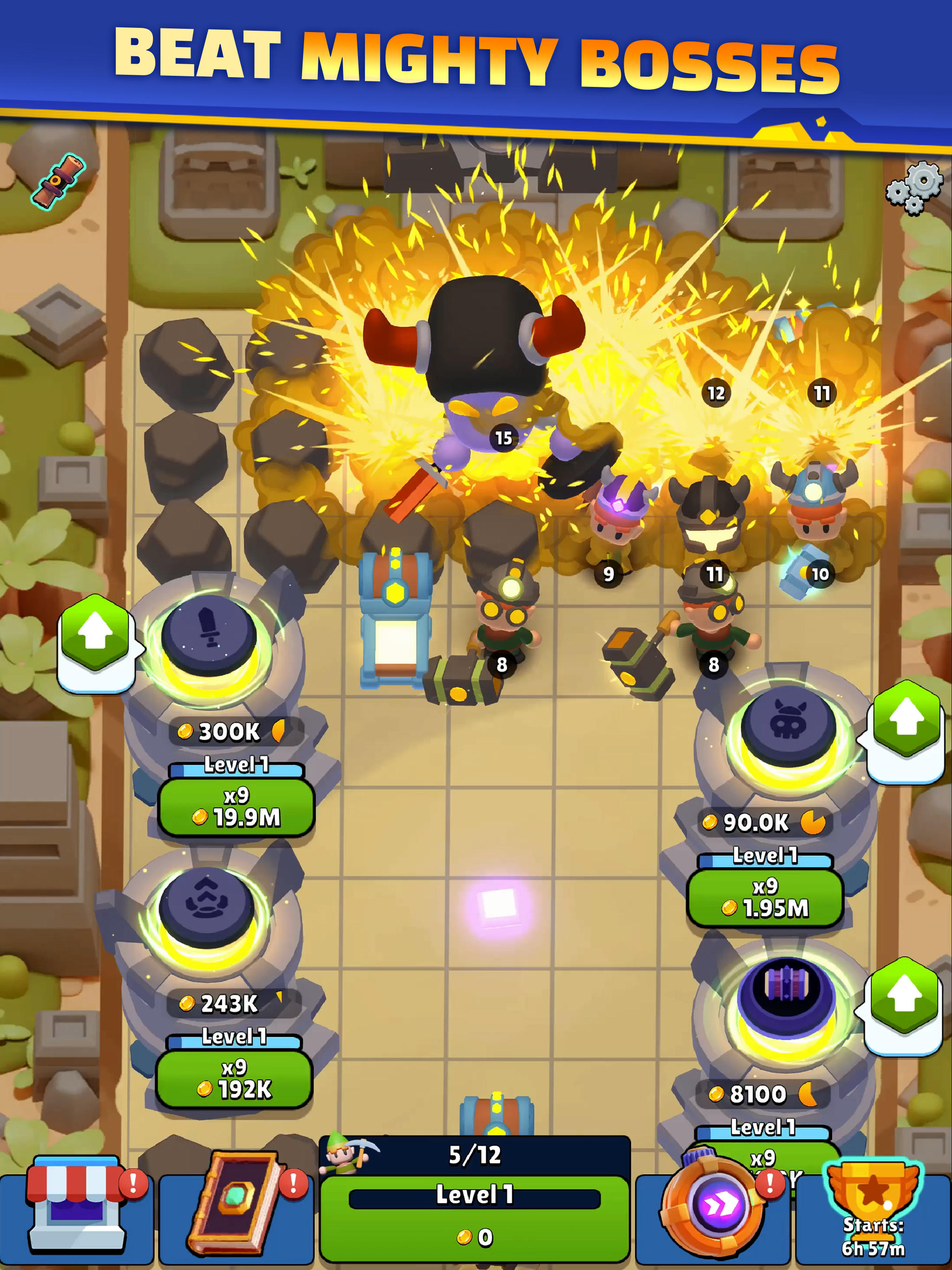 Gold and Heroes - Idle Dig Game Screenshot