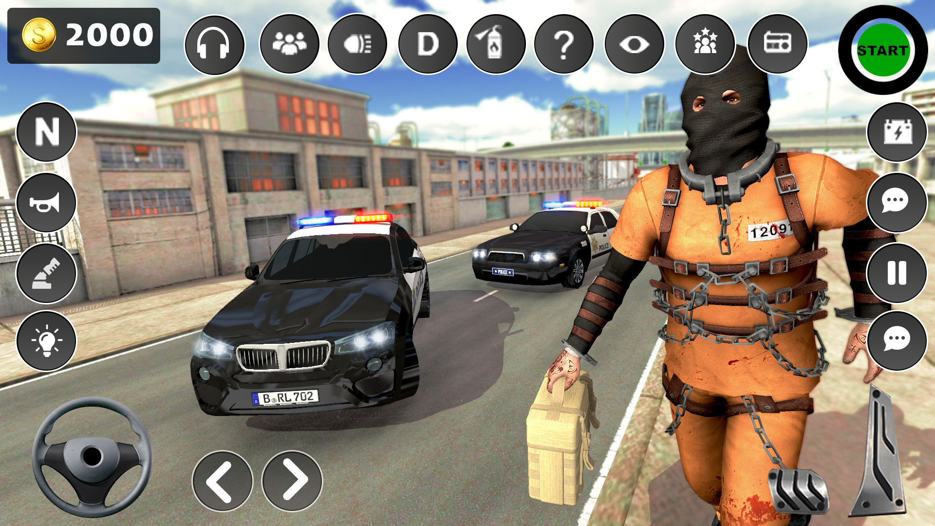 US Police Car: Car Gangster 3D Game Screenshot