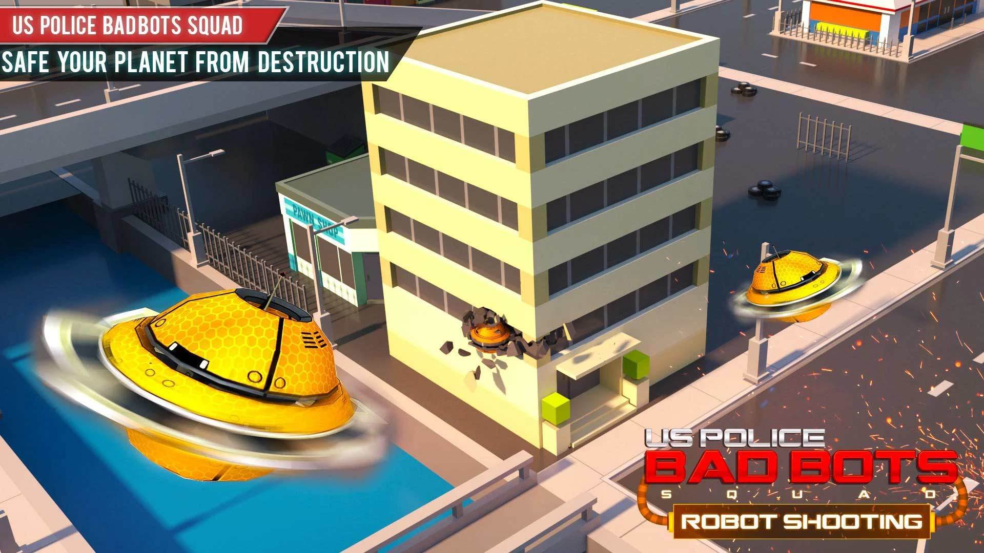 US Police Robot Shooting Games Game Screenshot