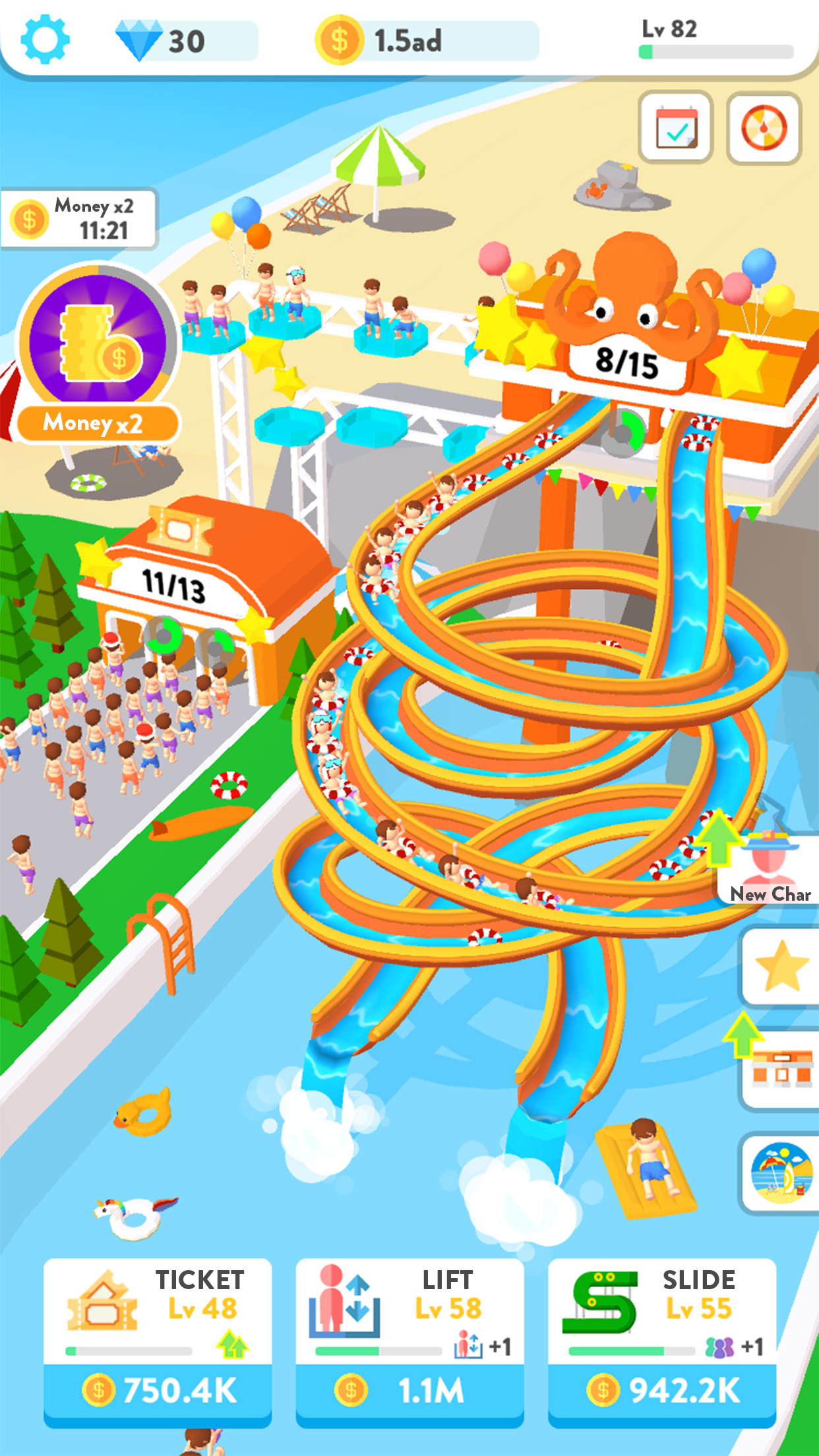 Idle Water Slide Game Screenshot