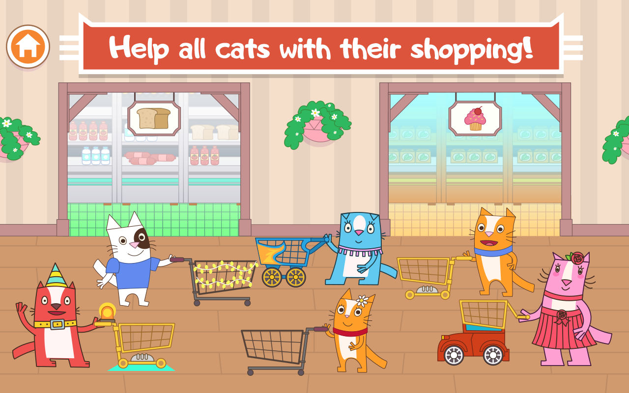 Captura de Tela do Jogo Cats Pets: Store Shopping Games For Boys And Girls