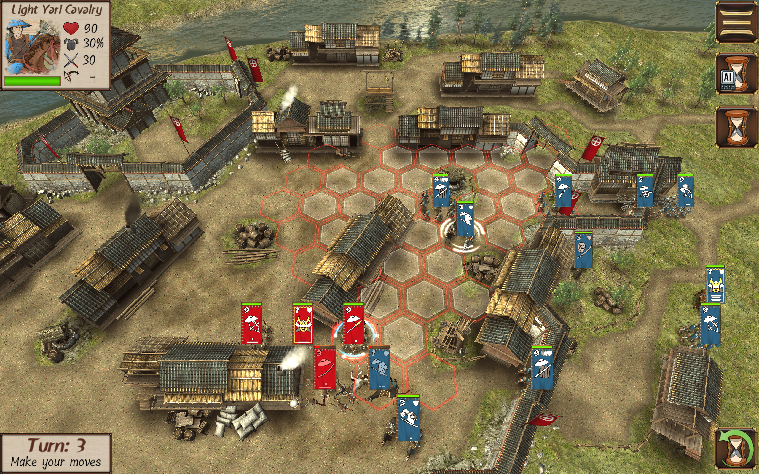Shogun's Empire: Hex Commander Game Screenshot