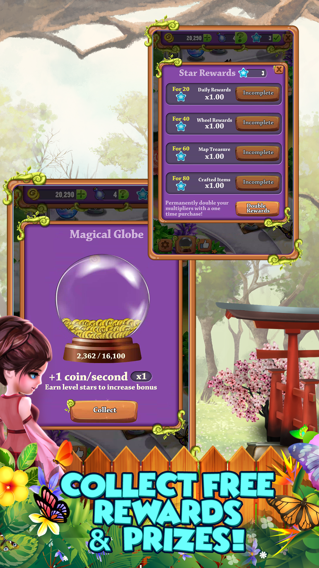 Mahjong: Butterfly World Game Screenshot
