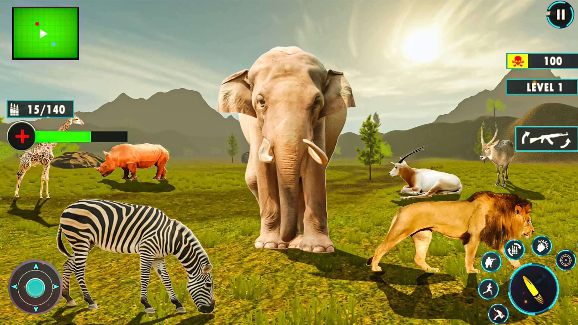 Tiger Animal Hunting Games FPS Game Screenshot