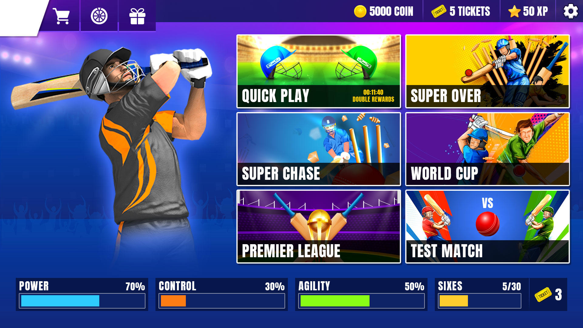 3D Cricket Mania Game Screenshot