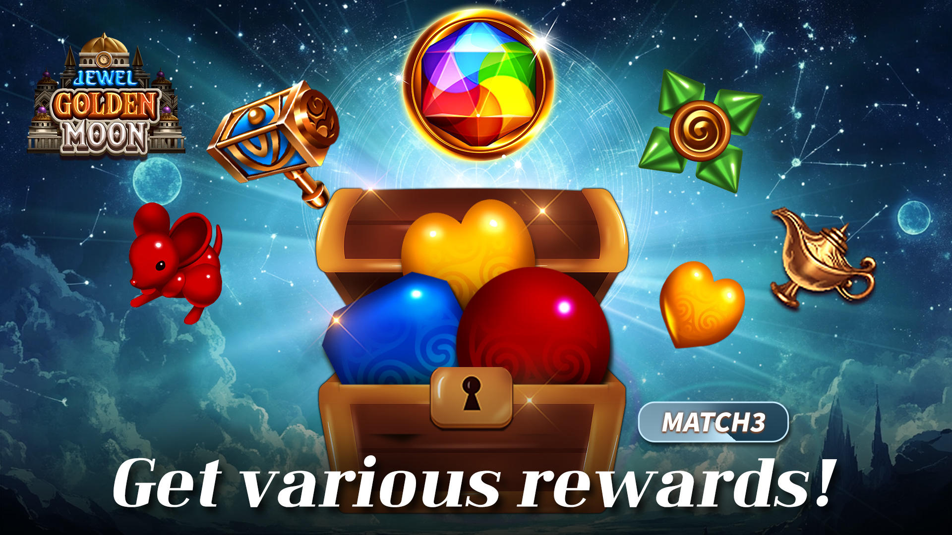 Jewel Golden Moon:Match3 Game Screenshot